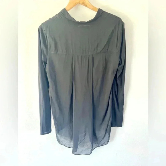Helmut Lang Black Long Sleeve Lightweight Collared Button Front Shirt Sz Medium - Picture 4 of 9